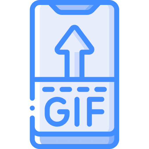 Gif image mobile sending icon