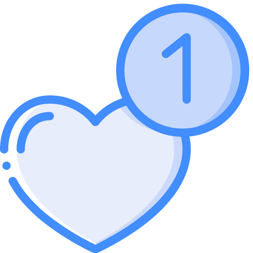 Heart love notify like icon