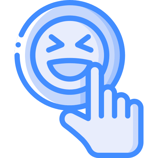 Laugh hand tap social media icon
