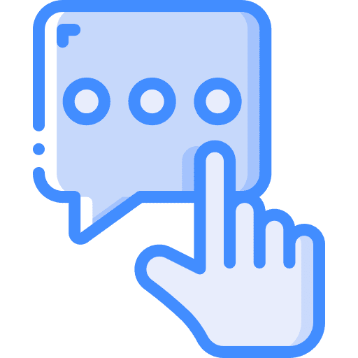 Message hand communication chat icon
