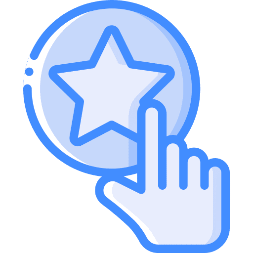 Rate tap reaction star icon