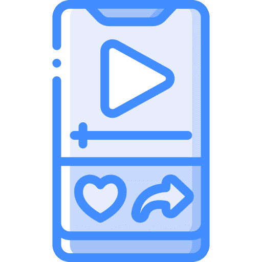 Video reaction social media video icon