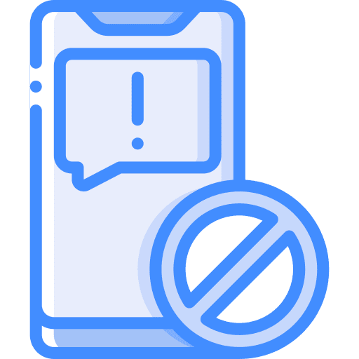 Block phone remove chat icon