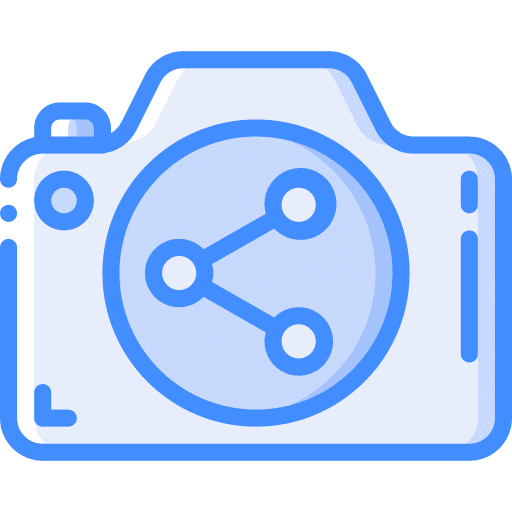 Camera images share photography icon