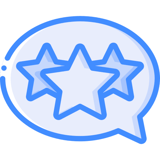 Rating message chat marketing icon