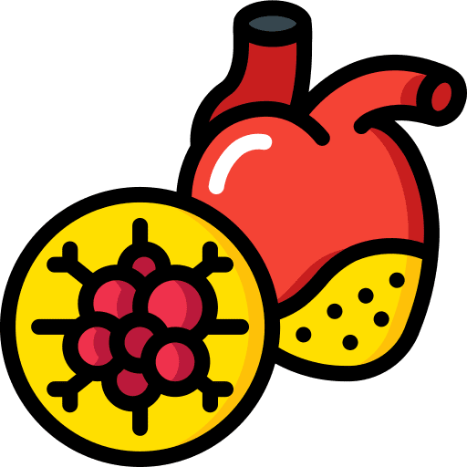 Heart cell cancer tumor icon