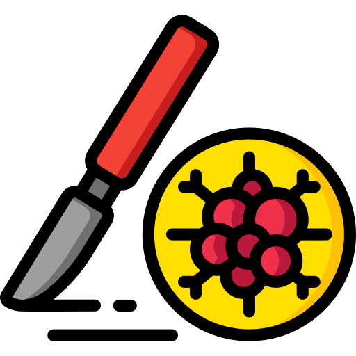 Knife treatment knife cancer icon