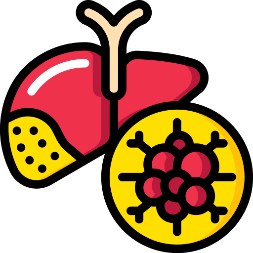 Liver cancer illness healthcare and medical icon