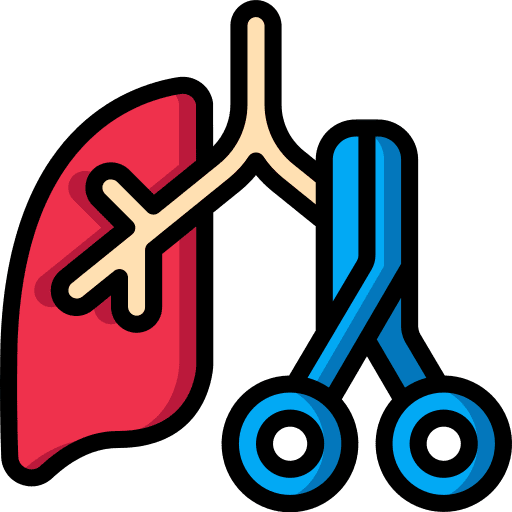 Lung remove amputation organ icon