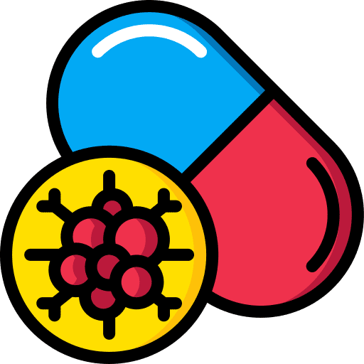 Pill cell drug treatment icon