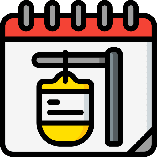 Calendar chemotherapy hospital date icon