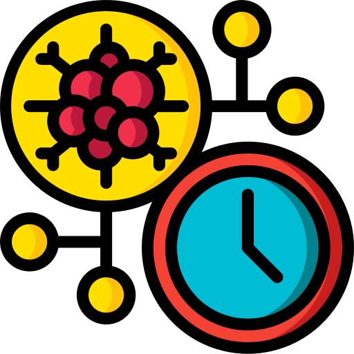 Clock illness tumor cancer icon