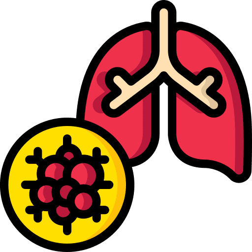 Lungs illness cell healthcare and medical icon