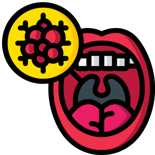 Mouth illness anatomy cell icon