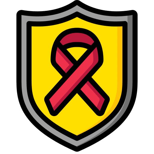 Shield cancer healthcare and medical shield icon