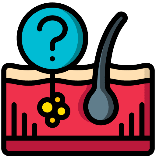 Skin health anatomy hair icon