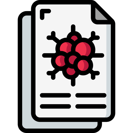 Document medical report page cancer icon