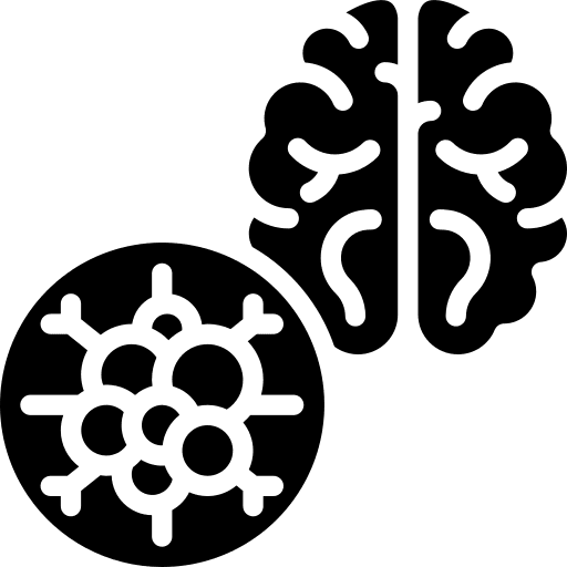 Brain illness healthcare and medical cell icon