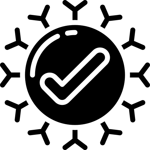 Cancer cell medical checkup approval approved icon