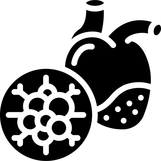 Heart anatomy tumor cancer icon
