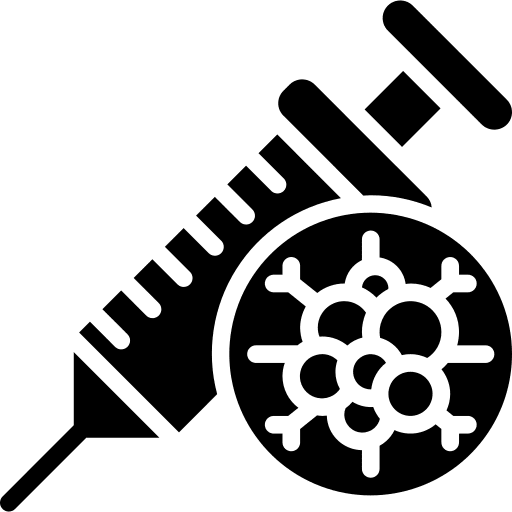 Injection cancer syringe vaccine icon