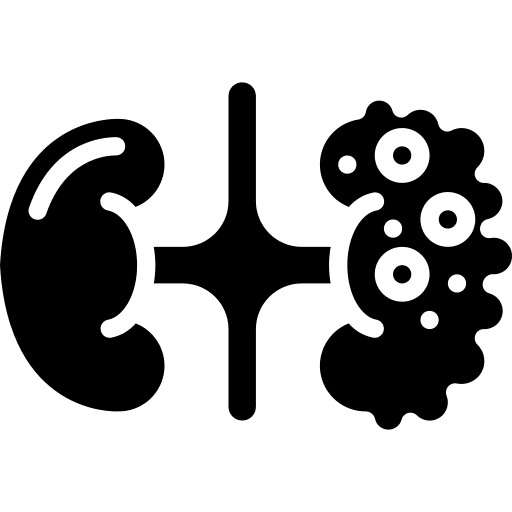 Kidneys tumor body organ illness icon