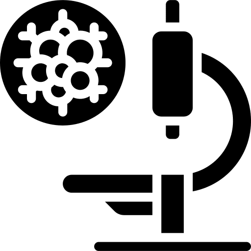 Microscope cancer healthcare and medical cell icon