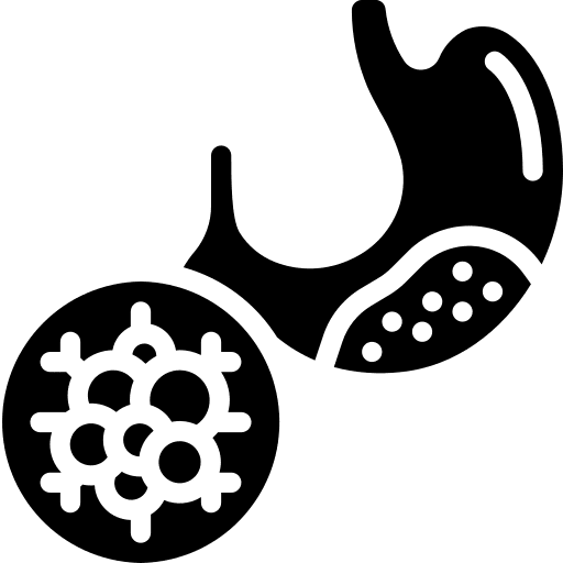 Stomach digestion healthcare and medical body organ icon