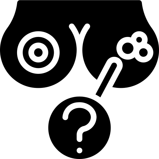 Breast lump human body question icon