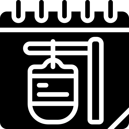 Calendar time and date healthcare therapy icon