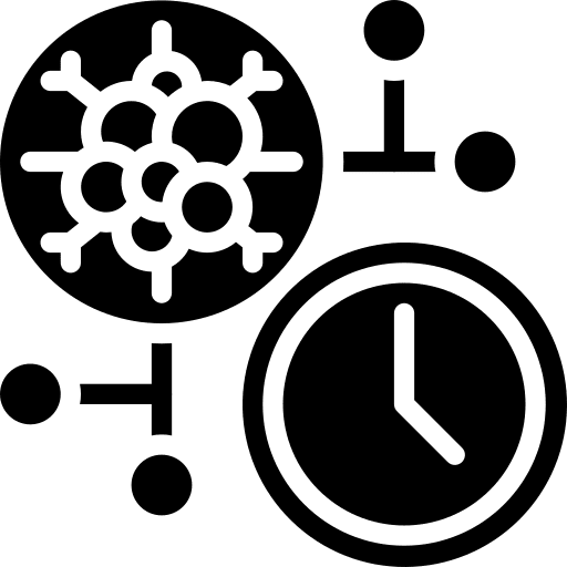 Clock time healthcare and medical cell icon