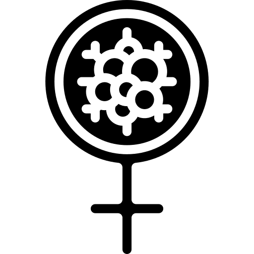 Female healthcare and medical woman cancer icon