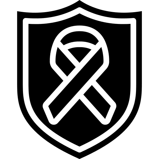 Shield secure healthcare and medical ribbon icon