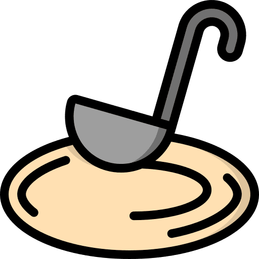 Ladle dough ladle pizza icon