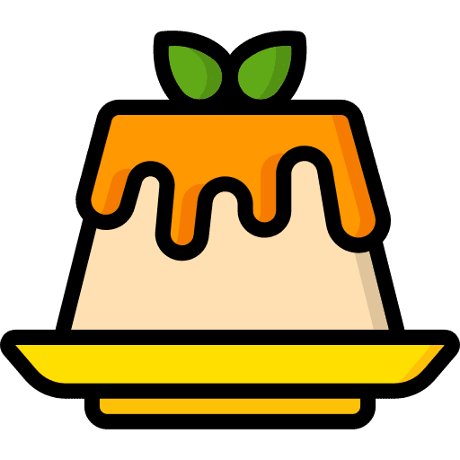 Panna cotta sweet nutrition cuisine icon