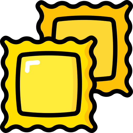 Ravioli gastronomy food and restaurant eating icon