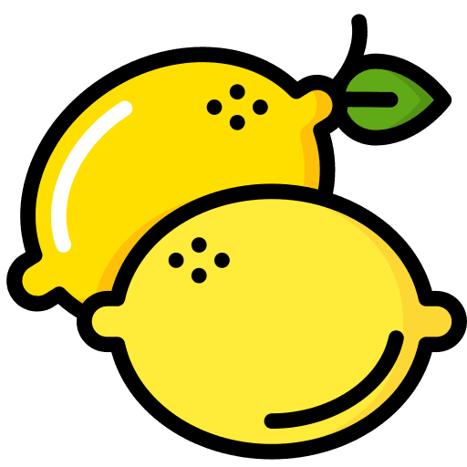 Lemon vegetarian diet food icon