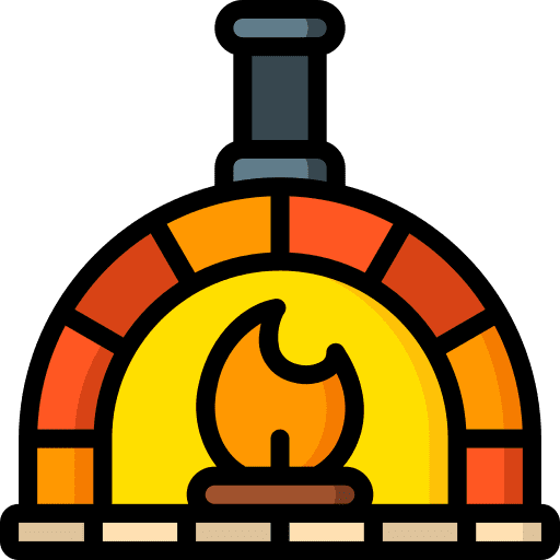 Pizza oven flames pizza oven burning icon