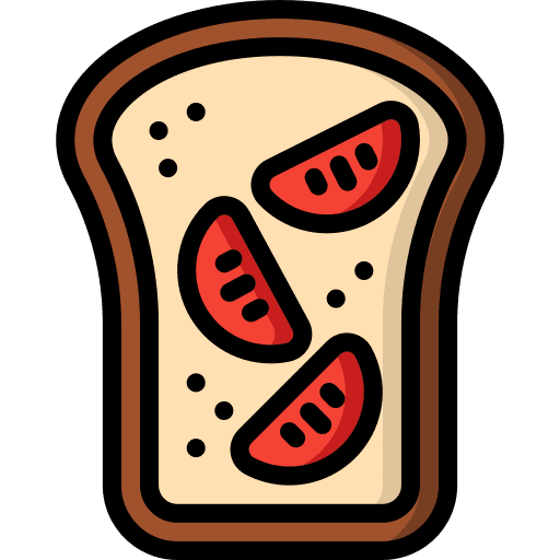 Bruschetta sandwich food and restaurant bread icon