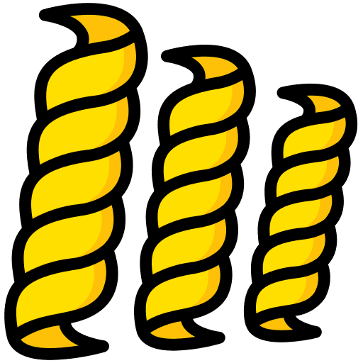 Fusilli food and restaurant fusilli italian food icon