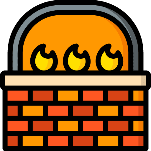 Pizza oven fire pizza oven burning icon