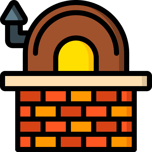 Pizza oven flames pizza oven heat icon