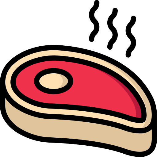 Steak barbecue proteins food and restaurant icon