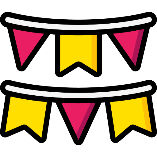 Bunting banners bunting garlands icon