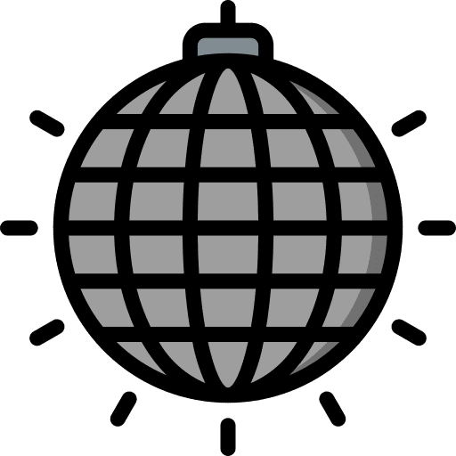 Disco ball music club dance icon Disco ball music club dance icon