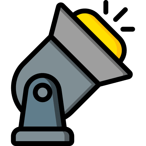 Disco light stage theatre spotlight icon