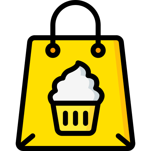 Gift bag party birthday cake present icon Gift bag party birthday cake present icon