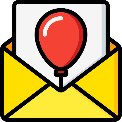 Invite invite letter balloon icon