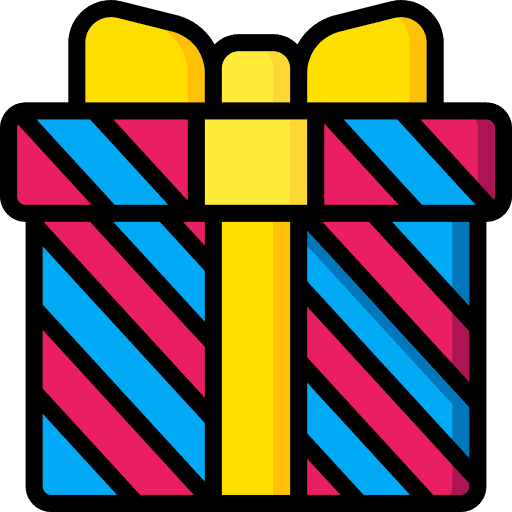 Gift box love birthday and party present icon Gift box love birthday and party present icon