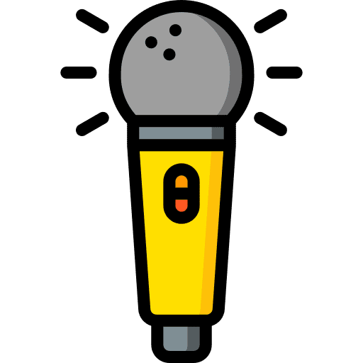 Microphone music and multimedia music karaoke icon Microphone music and multimedia music karaoke icon